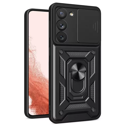 Techsuit - CamShield ütésálló tok - Samsung Galaxy S23 Plus - Fekete