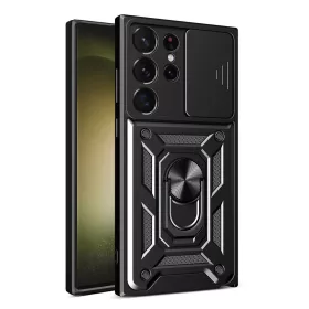   Techsuit - CamShield ütésálló tok - Samsung Galaxy S23 Ultra - Fekete