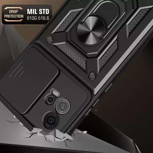 Techsuit - CamShield ütésálló tok - Motorola Moto G72 - Fekete