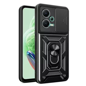   Techsuit - Camshield ütésálló tok - Xiaomi Redmi Note 12 5G / Poco X5 - Fekete