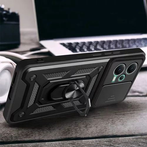 Techsuit - Camshield ütésálló tok - Xiaomi Redmi Note 12 5G / Poco X5 - Fekete