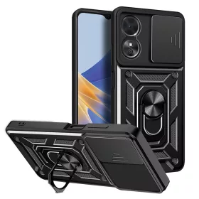 Techsuit - CamShield ütésálló tok - Oppo A17 - Fekete
