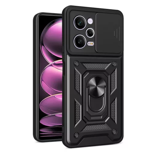 Techsuit - CamShield ütésálló tok - Xiaomi Redmi Note 12 Pro 5G / Poco X5 Pro - Fekete