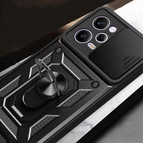 Techsuit - CamShield ütésálló tok - Xiaomi Redmi Note 12 Pro 5G / Poco X5 Pro - Fekete