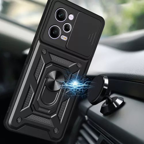 Techsuit - CamShield ütésálló tok - Xiaomi Redmi Note 12 Pro 5G / Poco X5 Pro - Fekete