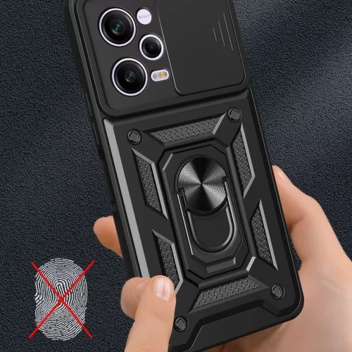 Techsuit - CamShield ütésálló tok - Xiaomi Redmi Note 12 Pro 5G / Poco X5 Pro - Fekete