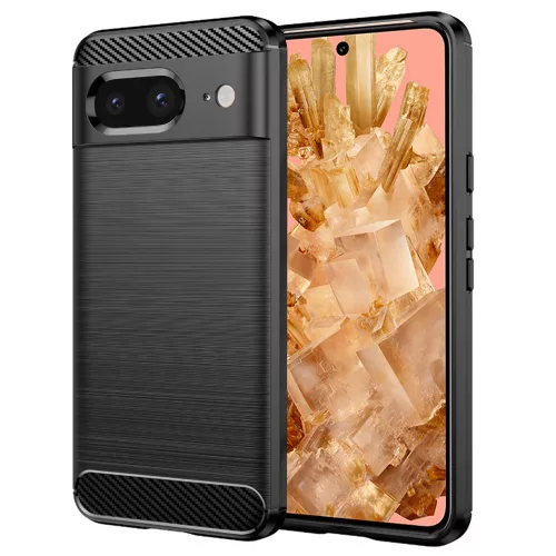 Techsuit - Carbon szilikon tok - Google Pixel 8 - Fekete