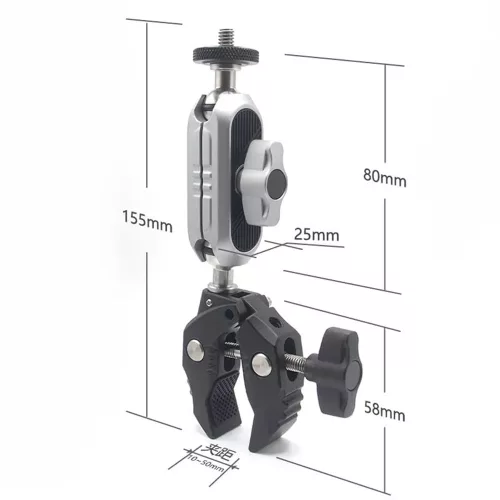 Techsuit - Bike Handlebar Mount (JX-006) GoPro, 1/4 Screw, Multifunctional - Black