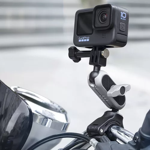 Techsuit - Sports Camera Riding Mount (JX-008) - GoPro Compatible, Aluminium ötvözet - Gray