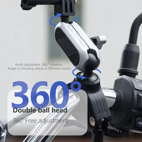 Techsuit - Sports Camera Riding Mount (JX-008) - GoPro Compatible, Aluminium ötvözet - Gray