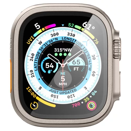 Spigen - Glas.tR Slim Pro (AGL06161) - Apple Watch Ultra / Ultra 2 / Ultra 3 - Titanium
