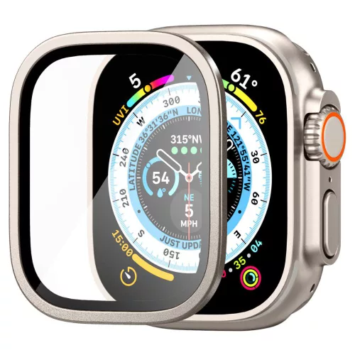 Spigen - Glas.tR Slim Pro (AGL06161) - Apple Watch Ultra / Ultra 2 / Ultra 3 - Titanium