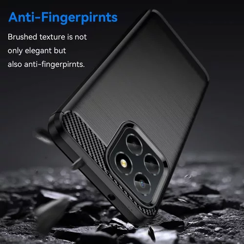 Techsuit - Carbon szilikon tok - Honor X6 / X8 5G / 70 Lite - Fekete