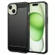 Techsuit - Carbon szilikon tok - iPhone 15 Plus - Fekete