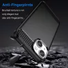 Techsuit - Carbon szilikon tok - iPhone 15 Plus - Fekete