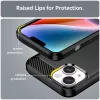Techsuit - Carbon szilikon tok - iPhone 15 Plus - Fekete