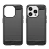 Techsuit - Carbon szilikon tok - iPhone 15 Pro Max - Fekete