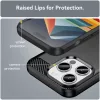 Techsuit - Carbon szilikon tok - iPhone 15 Pro Max - Fekete
