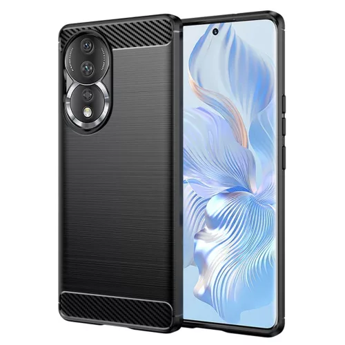 Techsuit - Carbon szilikon tok - Honor 90 / Honor 80 - Fekete