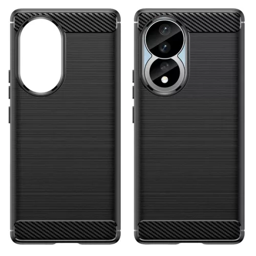 Techsuit - Carbon szilikon tok - Honor 90 / Honor 80 - Fekete