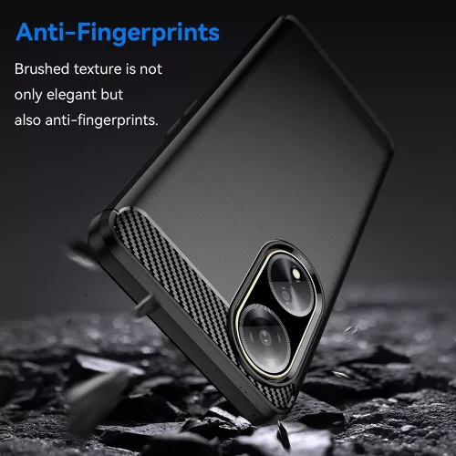 Techsuit - Carbon szilikon tok - Oppo A98 5G - Fekete