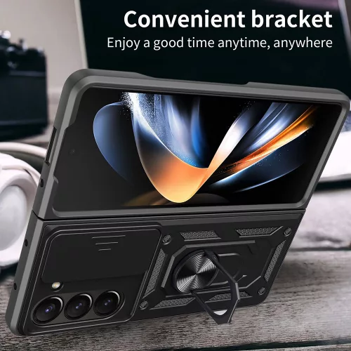 Techsuit - CamShield ütésálló tok - Samsung Galaxy Z Fold5 - Fekete
