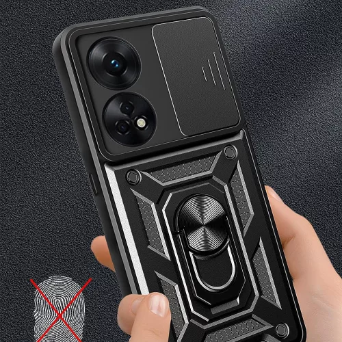 Techsuit - CamShield ütésálló tok - Oppo A98 5G - Fekete