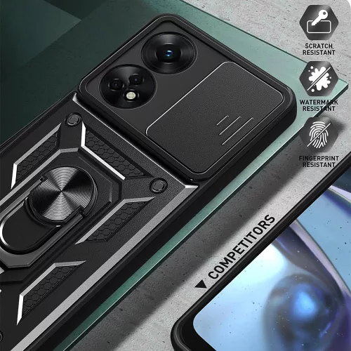 Techsuit - CamShield ütésálló tok - Oppo A98 5G - Fekete