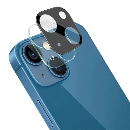 Techsuit - Full Camera - Kameravédő üvegfólia - iPhone 15 / iPhone 15 Plus - Fekete