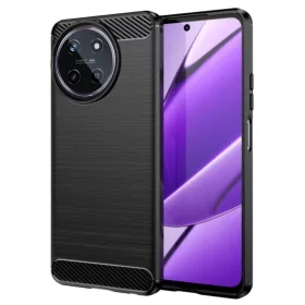 Techsuit - Carbon szilikon tok - Realme 11 - Fekete