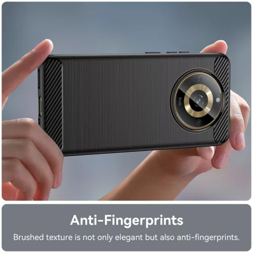 Techsuit - Carbon szilikon tok - Realme 11 - Fekete