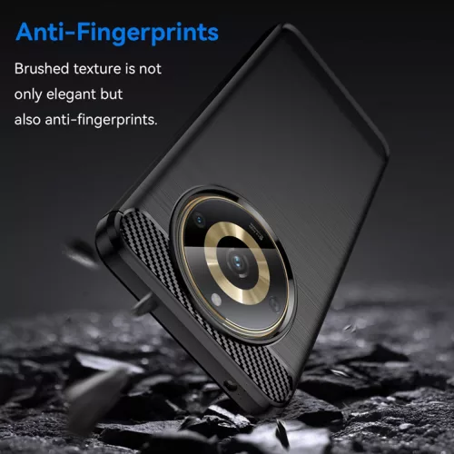 Techsuit - Carbon szilikon tok - Realme 11 - Fekete