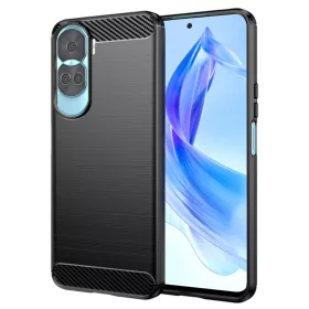 Techsuit - Carbon szilikon tok - Honor 90 Lite - Fekete
