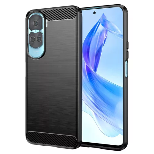 Techsuit - Carbon szilikon tok - Honor 90 Lite - Fekete