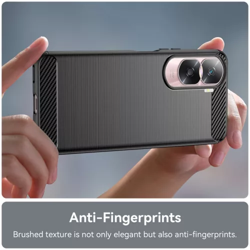 Techsuit - Carbon szilikon tok - Honor 90 Lite - Fekete