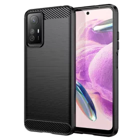   Techsuit - Carbon szilikon tok - Xiaomi Redmi Note 12S - Fekete