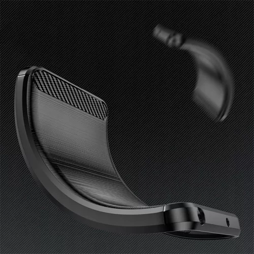 Techsuit - Carbon szilikon tok - Xiaomi Redmi Note 12S - Fekete