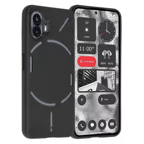 Techsuit - Carbon szilikon tok - Nothing Phone (2) - Fekete