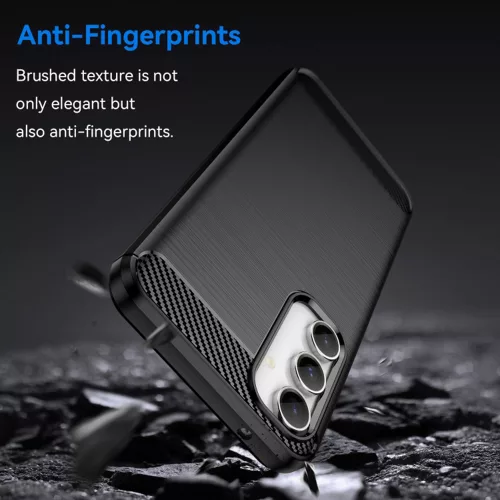 Techsuit - Carbon szilikon tok - Samsung Galaxy S23 FE - Fekete