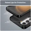 Techsuit - Carbon szilikon tok - Samsung Galaxy S23 FE - Fekete