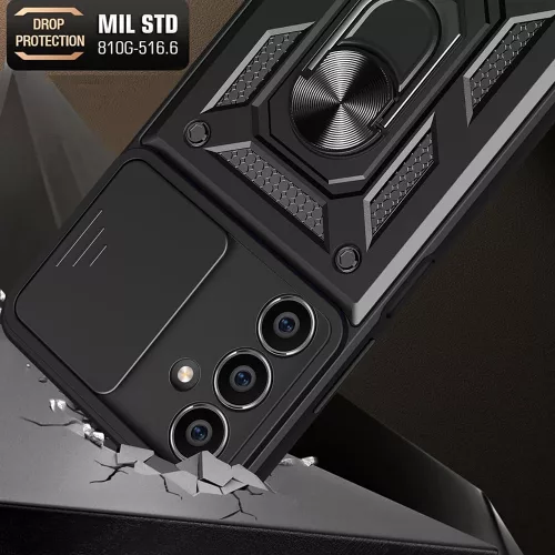 Techsuit - CamShield ütésálló tok - Samsung Galaxy S23 FE - Fekete