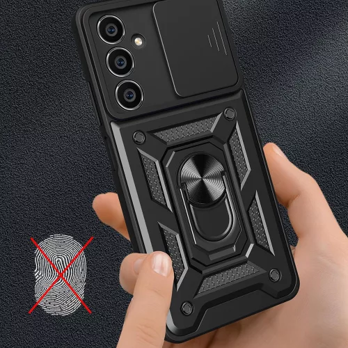 Techsuit - CamShield ütésálló tok - Samsung Galaxy S23 FE - Fekete