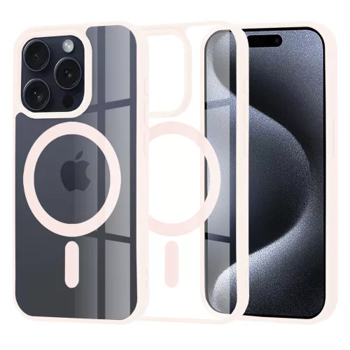 Techsuit - MagSafe Pro tok - iPhone 15 Pro - Rózsaszín