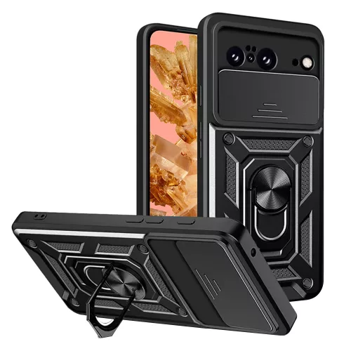 Techsuit - CamShield ütésálló tok - Google Pixel 8 - Fekete