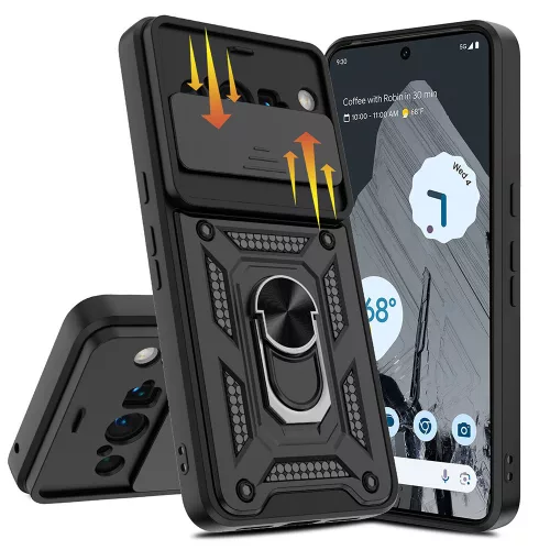 Techsuit - CamShield ütésálló tok - Google Pixel 8 Pro - Fekete