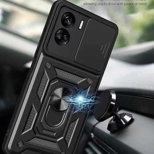 Techsuit - CamShield ütésálló tok - Honor 90 Lite - Fekete