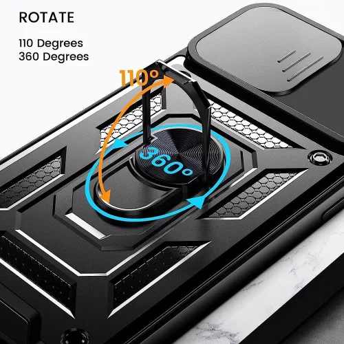 Techsuit - CamShield ütésálló tok - Honor 90 Lite - Fekete