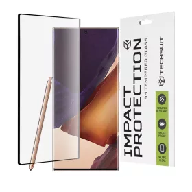   Techsuit - 111D Full Cover / Full Glue üvegfólia / 3D kerekített szélű kijelzőhöz - Samsung Galaxy Note 20 Ultra 4G / Note 20 Ultra 5G - Fekete széllel