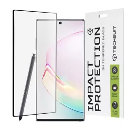   Techsuit - 111D Full Cover / Full Glue 3D hajltott kijelzőre üvegfólia - Samsung Galaxy Note 10 4G / Note 10 5G - Fekete