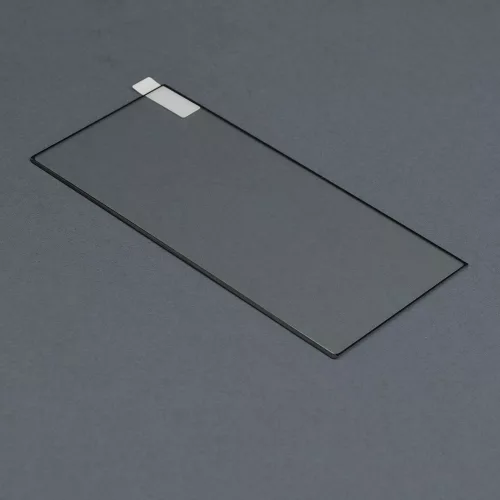Techsuit - 111D Full Cover / Full Glue üvegfólia / 3D kerekített szélű kijelzőhöz - Samsung Galaxy S22 Ultra 5G - Fekete széllel